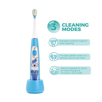 China 180--240 Minutes 31000 Strokes, IPX7 Waterproof, 2-Min Timer for Age 3+ 2 Soft Stiffens 3 Modes Travel Automatic Toothbrush Kids Toothbrush for sale