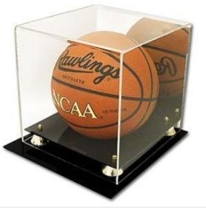 China Clear Acrylic American Football Dispaly Holder Stand Acrylic Rugby Sales Display Box for sale