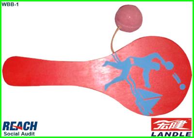 China Custom Promotional Beach Paddle Rackets / Paddle Ball Racket 4 CMYK Printing for sale