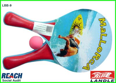 China Custom Printed 0.5cm Beach Ball Racket With Heat Transfer Printing for sale