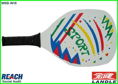 China Big Wood Beach Ball Racket / Paddle Tennis Rackets 34*20.5*0.32cm for sale