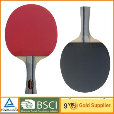 China Profesional palo de los tenis de mesa de 7 capas con la estafa corta de la paleta de la tabla de la manija en venta