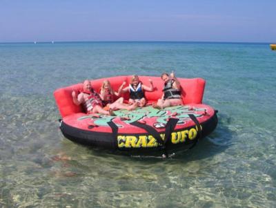 China Crazy Ufo Inflatable Towable Sport Games Water Sports For Adults And Child for sale