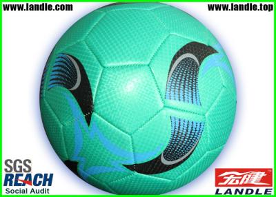 China Laser Synthetic Leather Soccer Ball With Customized Logo Printing / All colorful Designs for sale