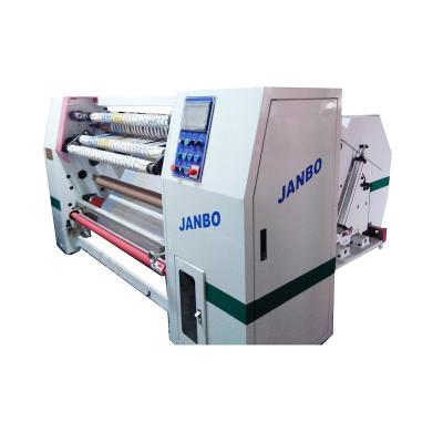 China CLOTHING JSF turret interchange adhesive bopp tape jumbo roll wrapping slitting machine for sale