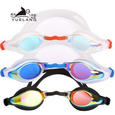 China 2021 Antifog Free Plating PC Lens Silicone Strap Sainteve Antifog Swimming Goggles For Kids for sale