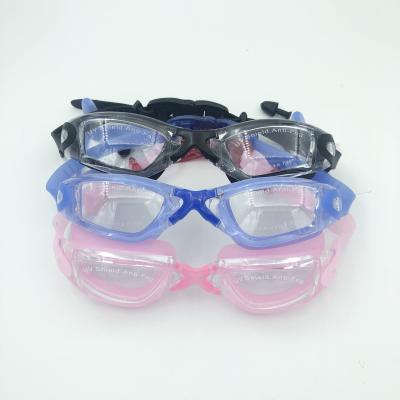 China New Fashion Professional Adult Color Glass Swim Water Sport Game Silicone Custom Logo Adult Swimming Goggles for sale