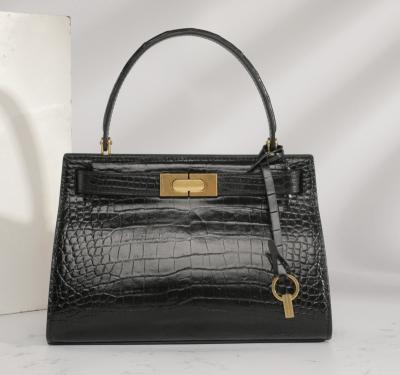 China Classic Fashion Luxury Elegant Crocodile Genuine Leather Bags Exotic Handbags Lady for sale