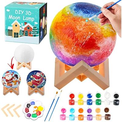 China Portable THUNDER BREAK Paint Your Own Moon Lamp Kit, Christmas Gifts, Cool DIY 3D Moon Light Galaxy Lamp Christmas Crafts for sale