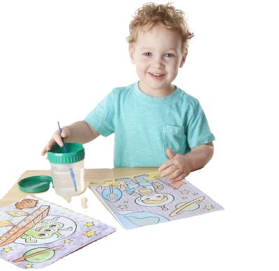 China THUNDER CUT my first painting with water kids Art Pad With Paintbrush - pirates, space 2 piece set for sale