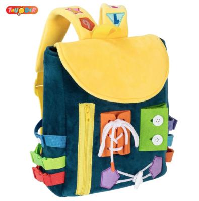 China THUNDER CUT toddler backpack with loops and study toys develop fine motor skills CK for sale