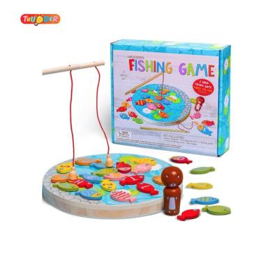 China Wooden THUNDER CUT Wooden Magnetic Fishing Game for Kids Boys and Girls Ages 3 4 5 Years Old and Up for sale