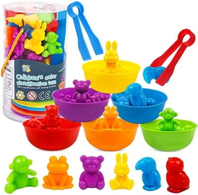 China THUNDER BREAK Counting Animal Matching Games Color Matching Toys With Bowls Preschool Study For Math CK for sale