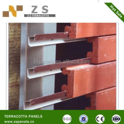 China Exterior tiles facade decorative cheap wall panel with dry hanging system terracotta pipe klinker clay tiles for sale