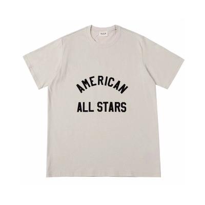 China Unisex 100% Breathable Cotton T-Shirts Fear Of God Fog T-Shirts Crew Neck American All Stars Printed T Shirts For Men for sale