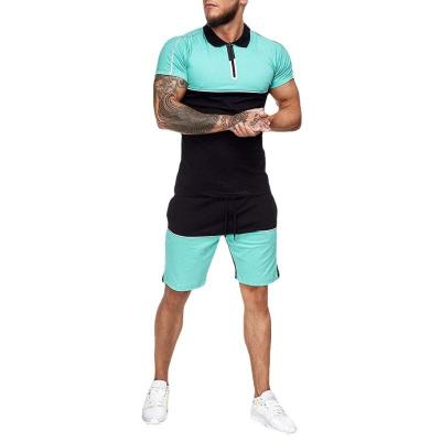 China Multicolor Breathable Summer Comfortable Breathable Two Piece Tracksuit Jogging Suits For Men for sale