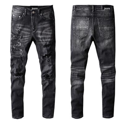 China Balmainys Paris Design Chrome Hearys Elastic Long Pants Men's Breathable Vintage Ripped Jeans Breathable Jeans for sale