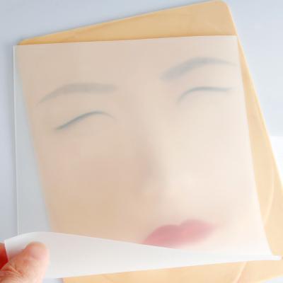 China 2021 New Makeup Practice Microblading Skin Silicone Blant Skin Clear Training Pad Permanent Transparent Latex Skin For Beauty Salon for sale