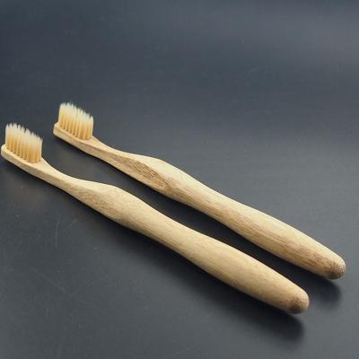 China 1pc/box Disposable Bamboo Fiber Toothbrush Eco-friendly Designed Bamboo Ultra Soft Teeth Charcoal Brush Cleaner BPA Free for sale