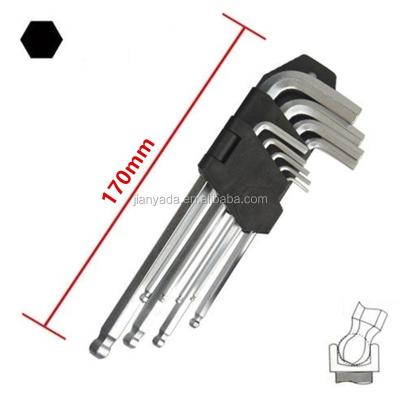 China 9PCS Carbon Steel Hex Key 1.5-10mm Set Ball Head Allen Key Socket Hex Key Torque Carbon Steel Reinforced To Harden Metric NLJBS00 for sale