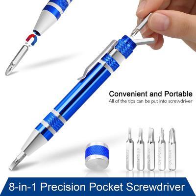 China Screwdriver Set Mini EDC Multifunction Stainless Steel Slotted Key Tool JYD-screwdriver-13 Key Shape And Pen Shape Screwdrivers Keychain Pocket Repair Tool for sale