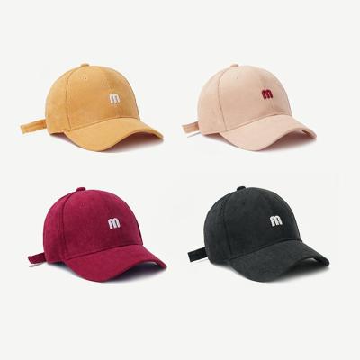 China COMMON High Quality 6 Panel Embroidery Baseball Cap Black Corduroy Adjustable Hat for sale