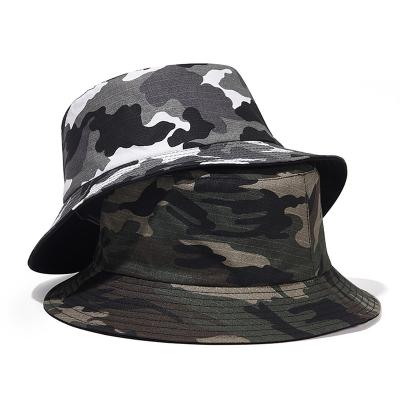 China Custom New Design Camouflage Bucket Hat Adult Military Fisherman Cap Regular for sale