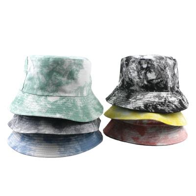 China Regular Fashion Pattern Tie Dye Sun Popular Hat Custom Bucket Hat Top for sale