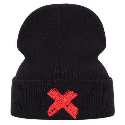 China JOINT Logo Private Label Knit Beanie Cuff Classic Folded Acrylic Hot Custom Hat For Women Mens for sale