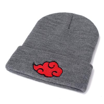 China Custom 100% Fashion Logo Embroidery Acrylic Folded Cuff Beanie Hats COMMON for sale