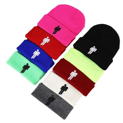 China New Design COMMON Adult Fold Cuff Custom OEM Logo Beanie Hats And Caps for sale