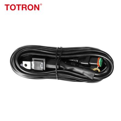 China Custom DC12V Automotive Input 14AWG 2Pin DT Connector Off Road Wiring Automitive Wire Harness for sale