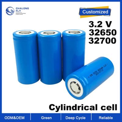 China OEM ODM LiFePO4 lithiumbatterij Cylindrische cel 32700 32650 Batterijcellen 3.2v 6000mah Te koop