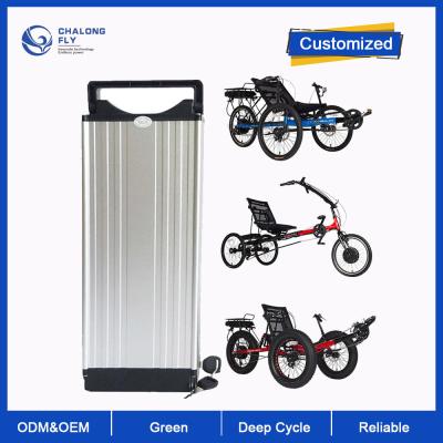 Chine Paquets électriques électriques couchés faits sur commande de batterie de tricycle de la batterie 20AH-120AH de tricycle de la batterie au lithium LiFePO4 24V 36V 48V à vendre