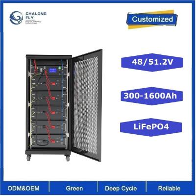 China 48/51.2V 300/400/500/600ah Cabinet LiFePO4 Lithium Battery Packs For Home Solar System for sale