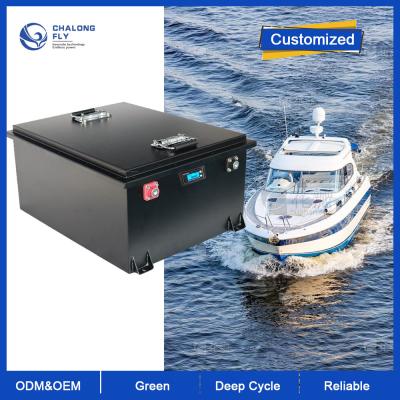 China LiFePO4 Lithiumbatterie-Pack kundenspezifisch wiederaufladbar 144V 307.2V 50AH OEM ODM 100AH 200AH Lithium Ion für Marineboot zu verkaufen