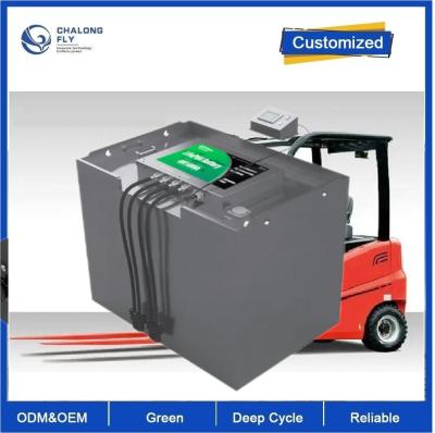 Cina OEM carrello elevatore bagagli treno portacarichi batteria al litio 80V 420Ah ciclo di vita lungo piombo-acido per ioni di litio in vendita