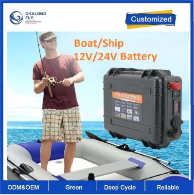 China CLF 12V100AH OEM ODM Lithiumbatterie Elektromotoren Sturmboot Kajak 24 Volt 200 Ampere Marine Triebbatterie zu verkaufen