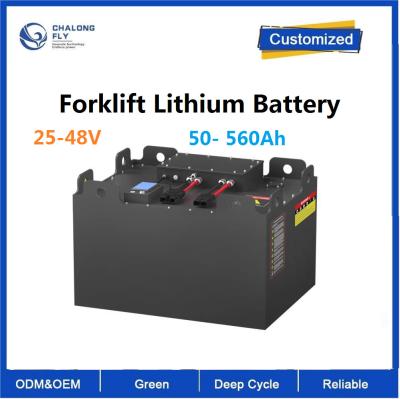 Cina CLF OEM ODM 25V 38V 48V 50- 560Ah Batteria di trazione per carrelli elevatori a forchetta Fast Charging Lithium Battery Pack per carrelli elevatori elettrici in vendita