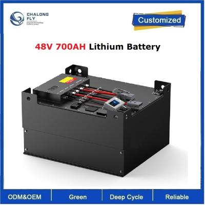 Китай CLF OEM Grade A 6000 Cycle Перезаряжаемый вилочный погрузчик 48v батарея 48v 700ah LiFePO4 батарея для вилочного погрузчика продается