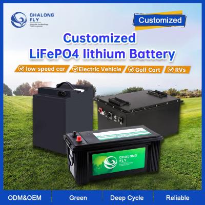 China LiFePO4 Lithiumbatterie 48V 72V 96V 40AH 200AH 300AH 400AH Wiederaufladbare EV-Golfkarre OEM ODM Lithium-Ionen-Batterie zu verkaufen