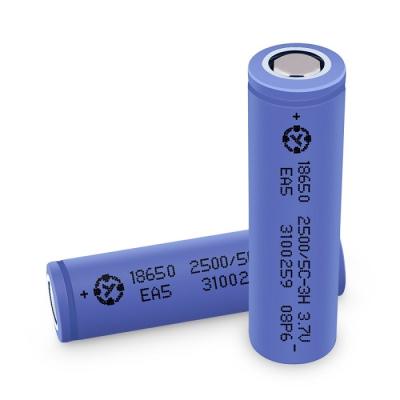 중국 3.7v 리튬 이온 셀 18650 재충전이 가능한 2500mAh 5C 친환경 전력 공급 판매용