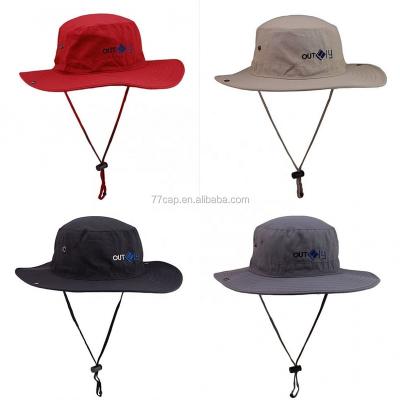 China Plain Cotton Boonie Foldable Bucket Hat Comfortable\durable big brim fashion\comfortable fashion\durable\custom boonie bucket hat quality with string for sale