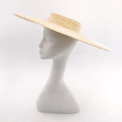 China Custom Cheap Straw Wide Visor Hats Character Soft Wheat Hats for sale