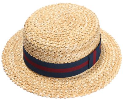 China Custom 2020 Character Fashion Promotional Scale Armor Flat Boater Straw Sunhat for sale