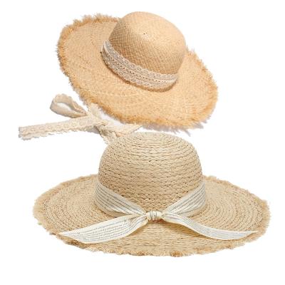 China 2022 Straw Hats Summer Fashion Women Summer Sun Hat Brim Buckets Hat Soft Beach for sale