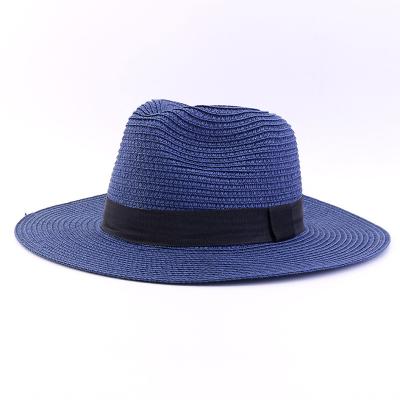 China High Quality Polyester Unisex Wide Foldable Paper Brim Straw Hat Summer Felted Hat Promotional Hats for sale