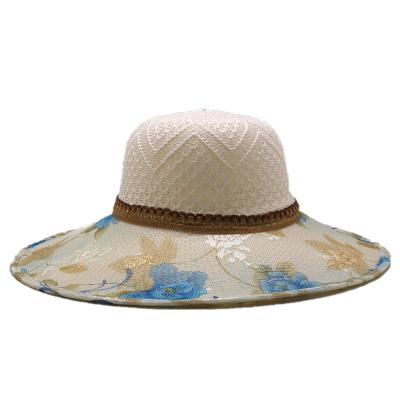 China Fashion big character women girl hat sinamay wide brim china hat wholesale new products for sale