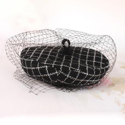 China Octagonal Character Pumpkin Hat Beret With Net Fish Decoration for sale