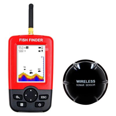 China Lucky Wireless Fish Finder Night Ice with LCD Light Attractive 45M Depth 60M Sonar Sensor Lamp and Color Fish Boats Kayak Fishing TYQ4 for sale